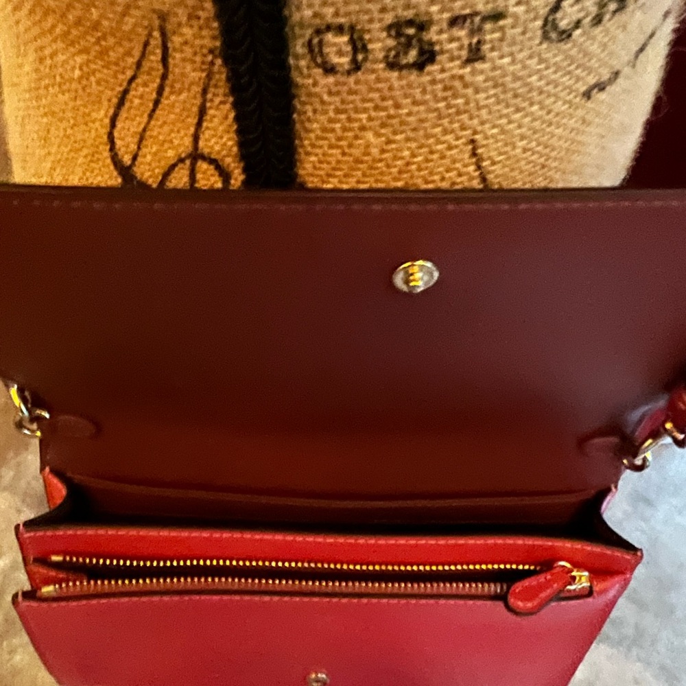 Coach Anna Foldover Clutch Crossbody In Pink - Picture 5 of 5